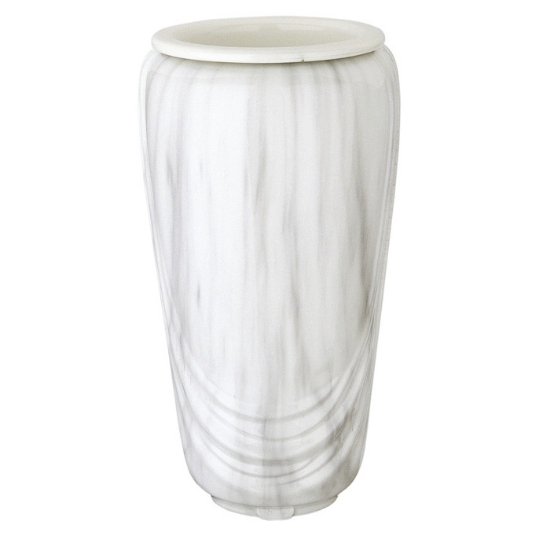 Image sur Vase à fleurs pour pierre tombale - Ligne Pelike - Bronze - Finition marbre Carrare