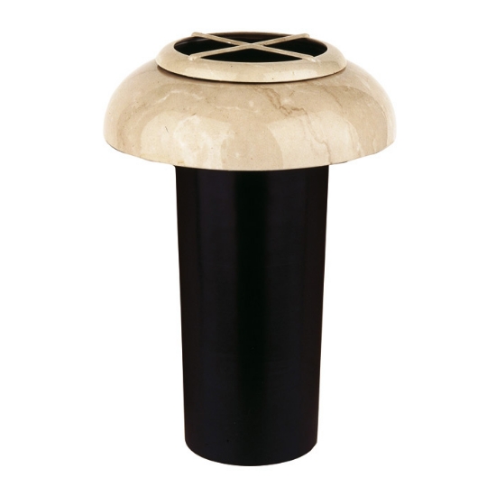 Picture of Recessed flower vase for ground graves or shelves - Botticino line