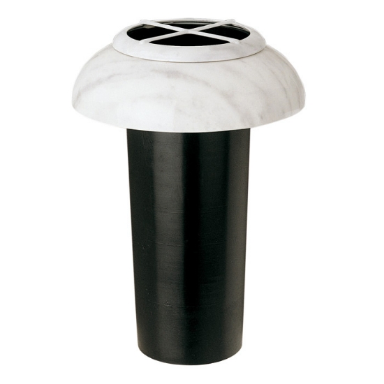 Picture of Recessed flower vase for ground graves or shelves - Carrara line