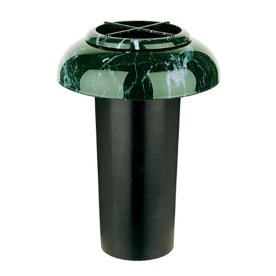 Picture of Recessed flower vase for ground graves or shelves - Guatemala Green Line