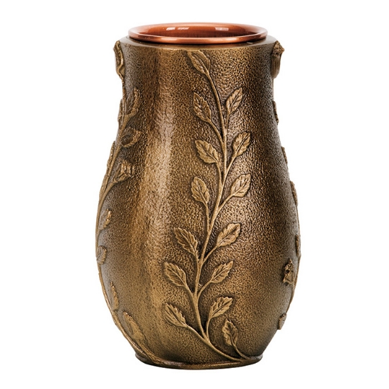 Image sur Vase à fleurs pour pierre tombale - Ligne Meg - Moulure en bronze