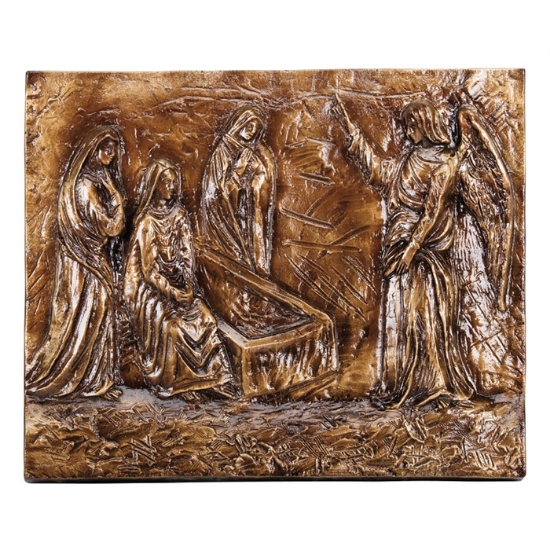 Imagen de Placa con bajorrelieve en bronce para capilla del cementerio - La resurrección de Jesús (Relieve)