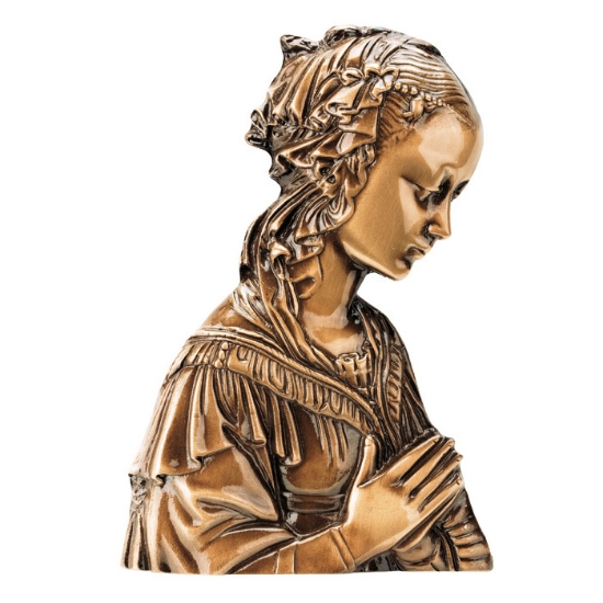 Imagen de Placa con bajorrelieve en bronce para capilla del cementerio - Virgen María en oración