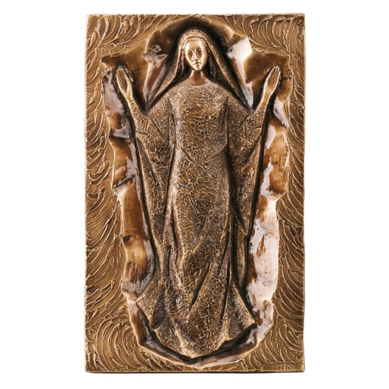 Picture of Plaque with bronze bas-relief for cemetery chapel - Blessed Virgin Mary