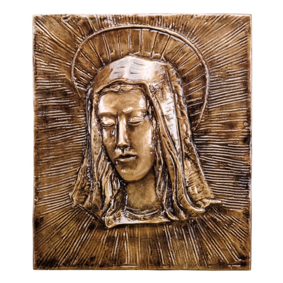 Picture of Plaque with bronze bas-relief for cemetery chapel - Our Lady of Sorrows