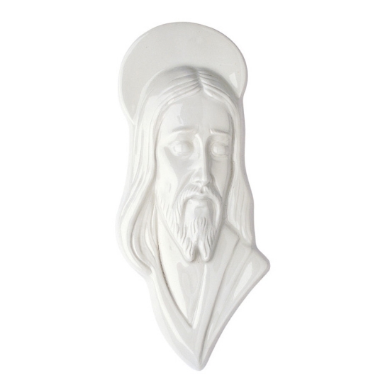 Immagine di Targa con bassorilievo in porcellana per lapide - Cristo