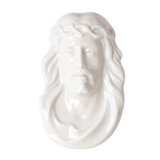 Picture of Plaque with bas-relief in porcelain for tombstone - Christ crowned with thorns
