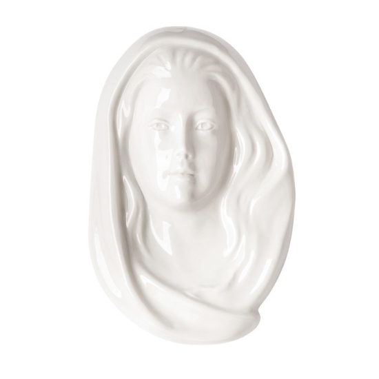 Immagine di Targa con bassorilievo in porcellana per lapide - Vergine Maria