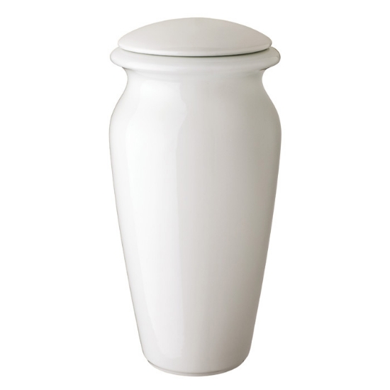 Imagen de Urna para cenizas de cremación - Porcelana blanca - Línea Venere