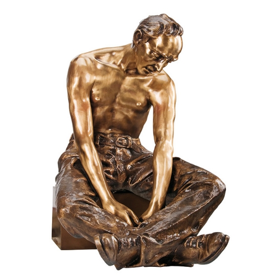 Immagine di Statua in bronzo - L'uomo stanco