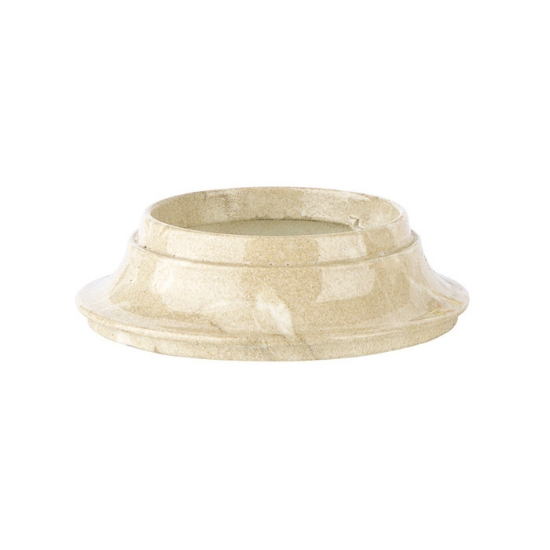 Picture of Bronze ring for votive lamps with glass flame - Botticino marble finish