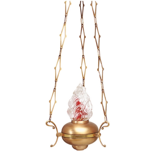 Picture of Classic bronze chandelier for chapels - Golden band
