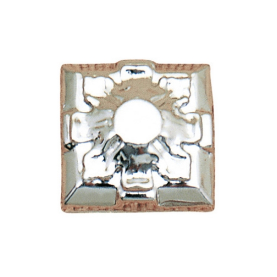 Immagine di Borchia quadrata decorata in acciaio (non portante)