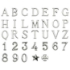 Immagine di Lettere e numeri in acciaio per lapidi - Modello Romano Largo