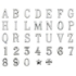 Picture of Letras e números de aço para lápides - modelo Romano Estreito