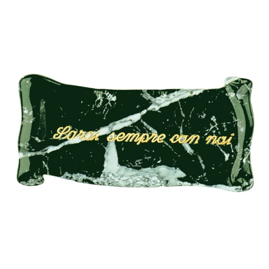 Immagine di Pergamena commemorativa in bronzo per lapidi - Verde Guatemala - Dedica: Sarai sempre con noi.