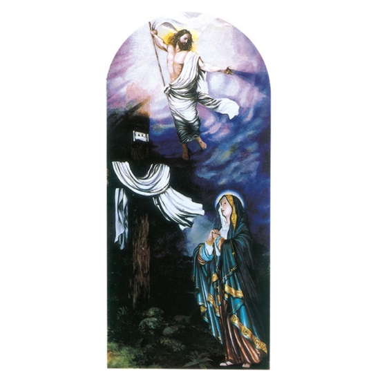 Imagen de Ventana de vidrio artístico sagrado para capillas de cementerio - La Resurrección