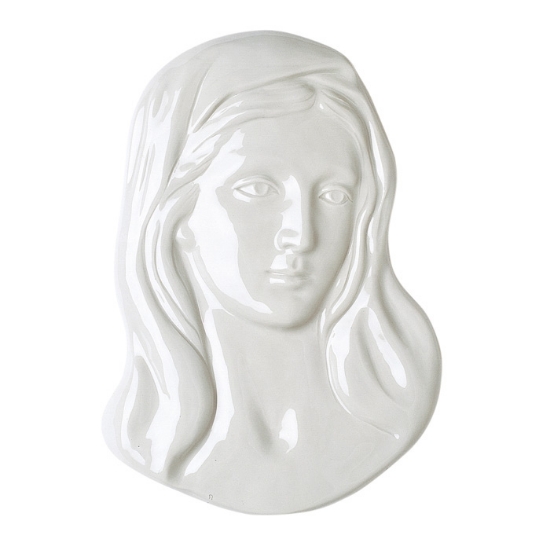 Imagen de Placa con bajorrelieve en porcelana para lápida - Madonna