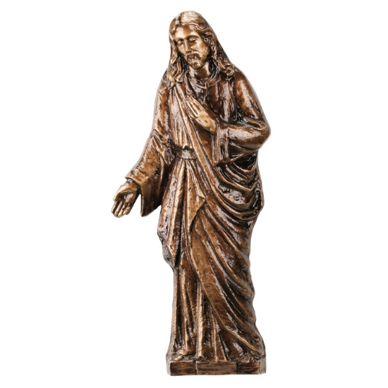 Image sur Plaque avec bas-relief en bronze pour chapelle de cimetière - Christ Jésus