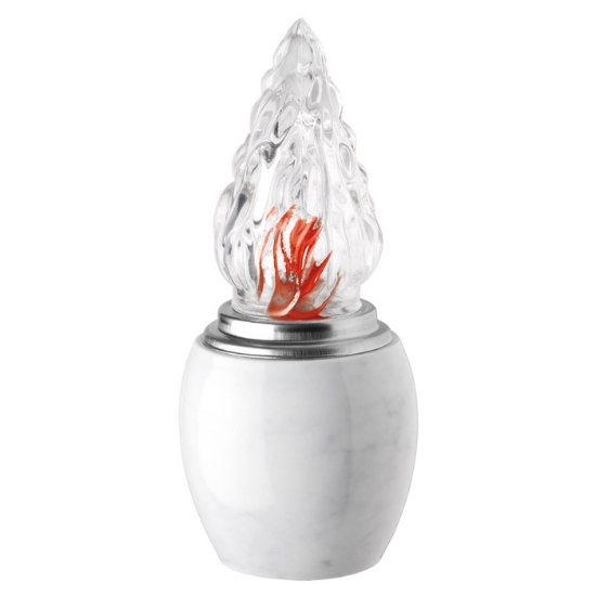 Image sur Lampe votive pour pierres tombales - Ligne Easy Carrara - Porcelaine