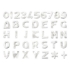 Imagen de Letras y números de bronce para lápidas - Modelo Italiano - Acabado mármol blanco de Carrara