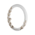 Immagine di Cornice porta-foto ovale decorata - Finitura bianco - Linea Meg - Bronzo Shell Moulding
