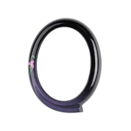 Picture of Oval photo frame - Decorated black finish - Idria Iris line - Bronze