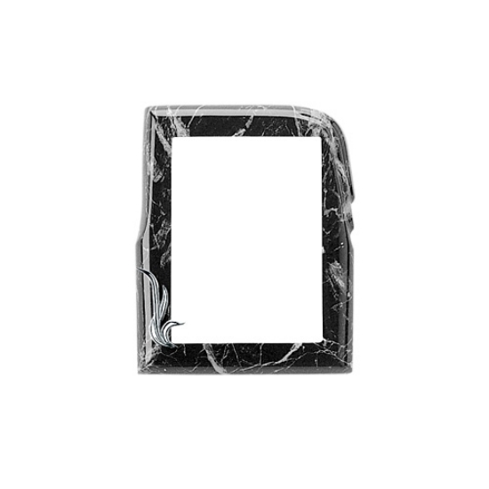 Picture of Rectangular photo frame - Nero Marquinia marble finish with chrome decoration - Olla Fela line - Bronze