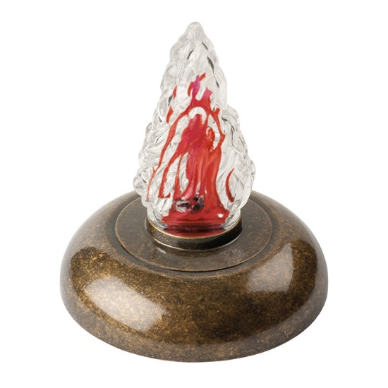 Image sur Lampe encastrée pour tombes au sol - Ligne Cotile - Bronze avec finition Glitter