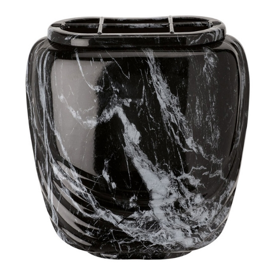 Image sur Pot à fleurs pour pierre tombale - Ligne Pelike - Marquinia Black Bronze