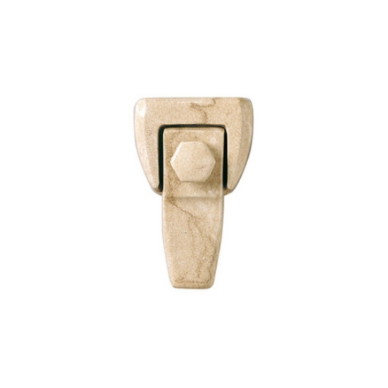 Immagine di Staffa compatta in bronzo per sostegno lapide - Finitura marmo Botticino (4,5x8)
