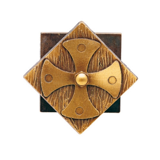 Immagine di Staffa in bronzo per sostegno lapide - Modello Eraclea - Intera 