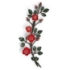 Picture of Bronze decorative rose branch for tombstones - Large (left side) - Green red roses branches finish
