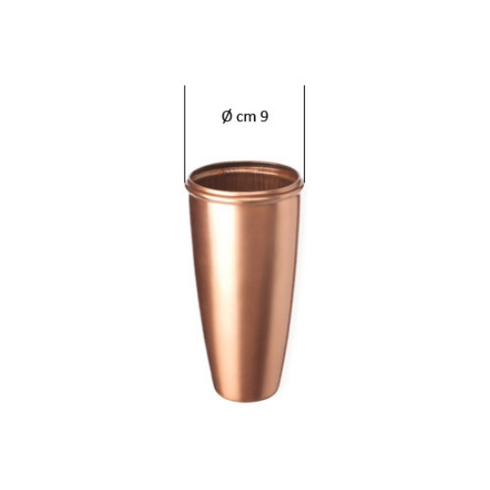 Image sur Vase intérieur de rechange en cuivre pour jardinière (cm 17x8,5 diamètre)