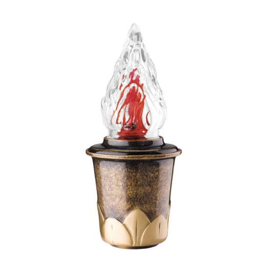 Picture of Votive lamp for tombstones - Chalice line - Glitter bronze with bronze finishes