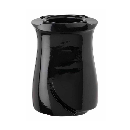 Picture of Flower vase for gravestone - Idria line - Black bronze