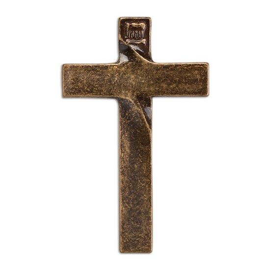 Immagine di Croce in bronzo con finitura glitter