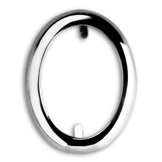 Immagine di Cornice portafoto ovale per lapidi in acciaio lucido