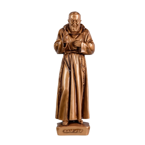 Immagine di Statua San Pio da Pietralcina - Polvere di marmo (quarzo spagnolo)