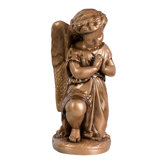 Immagine di Statua Angelo in preghiera - Polvere di marmo (quarzo spagnolo)