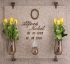 Image sur Vase à fleurs pour pierre tombale - Ligne Apulo - Bronze Glitter