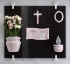 Picture of Stylized porcelain parchment with marble-colored finish for gravestones - With personalized dedication