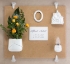 Picture of Flower tray for gravestone - Victoria white line - Porcelain