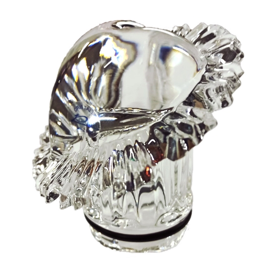 Immagine di Cristallo a forma di cuore per lampada votiva per lapidi