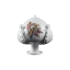 Image sur Pomme de fleur des Pouilles (Pumo) en céramique décorée - Décoré avec Nativité de Jésus - Hauteur 12 cm