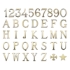 Picture of Letras e números de bronze para lápides. Modelo romano. Acabamento branco e dourado