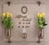 Picture of Bronze letters and numbers for gravestones - Palatine Italic Model - Glitter finish