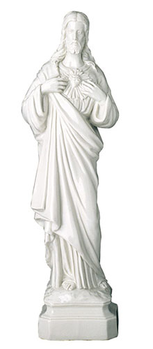 statua-sacro-cuore-gesu-porcellana-bianca